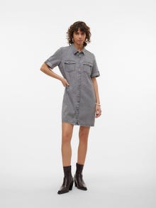 VERO MODA Vmjennie Ga Noos Denim Short Denim Dress, roze, M VERO MODA Vmjennie Ga Noos Denim Short Denim Dress, roze, M