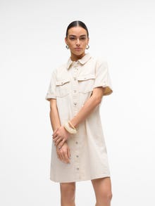 Vero Moda VMJENNIE Kurzes Kleid -Ecru - 10309665