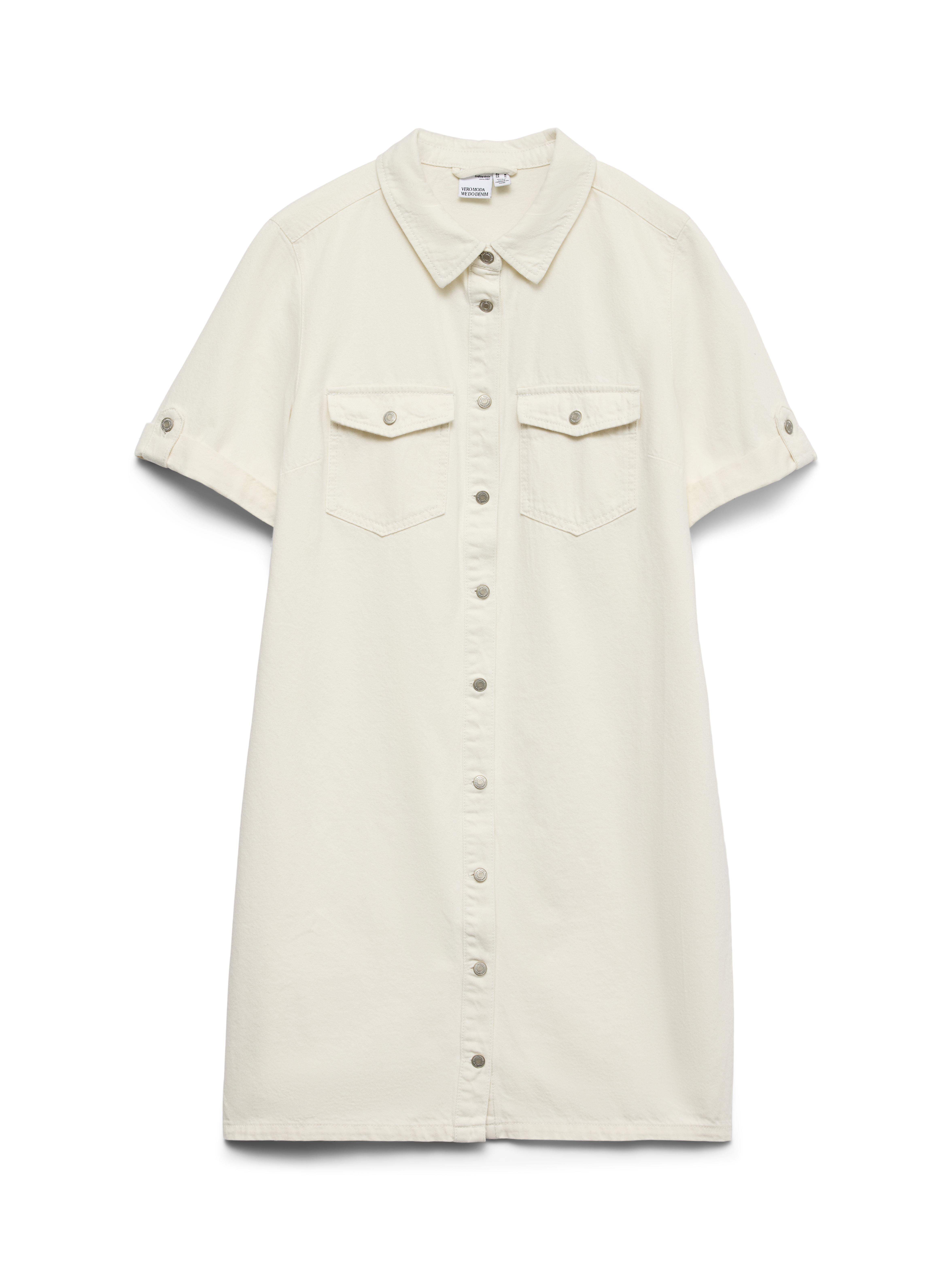 VERO MODA VMJENNIE dames jeansjurk korte jurk, blauw (medium blue denim), S VERO MODA VMJENNIE dames jeansjurk korte jurk, blauw (medium blue denim), S