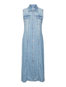 Vero Moda VMZADIE Long dress -Light Blue Denim - 10309673