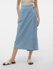 Vero Moda VMZINNIA Long Skirt -Light Blue Denim - 10309682