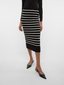 Vero Moda VMSABA Średnia talia Spódnica midi -Black - 10309744