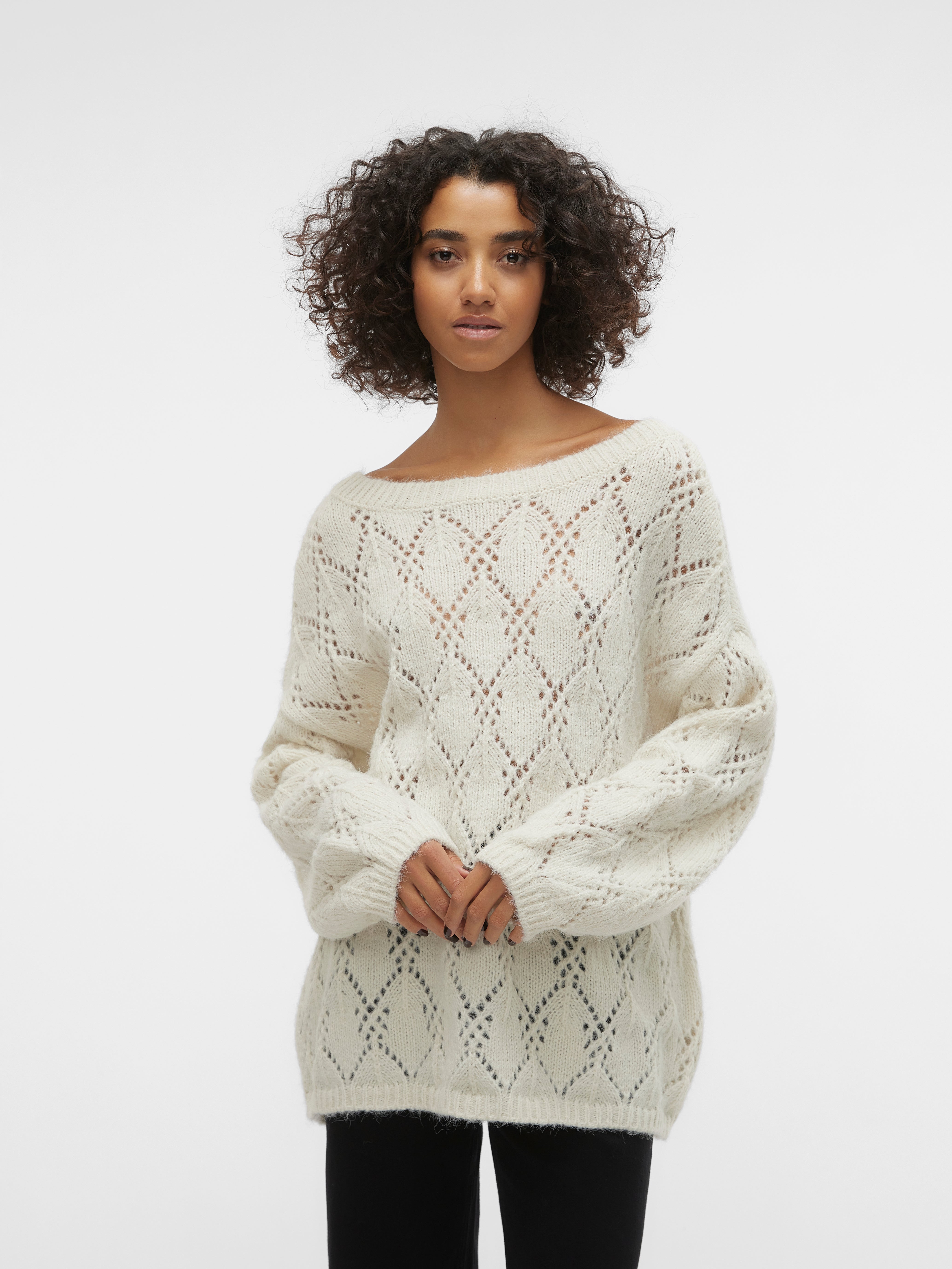Vero Moda damstickad tröja VMAMPLE - Birch chocolate torte main image 0