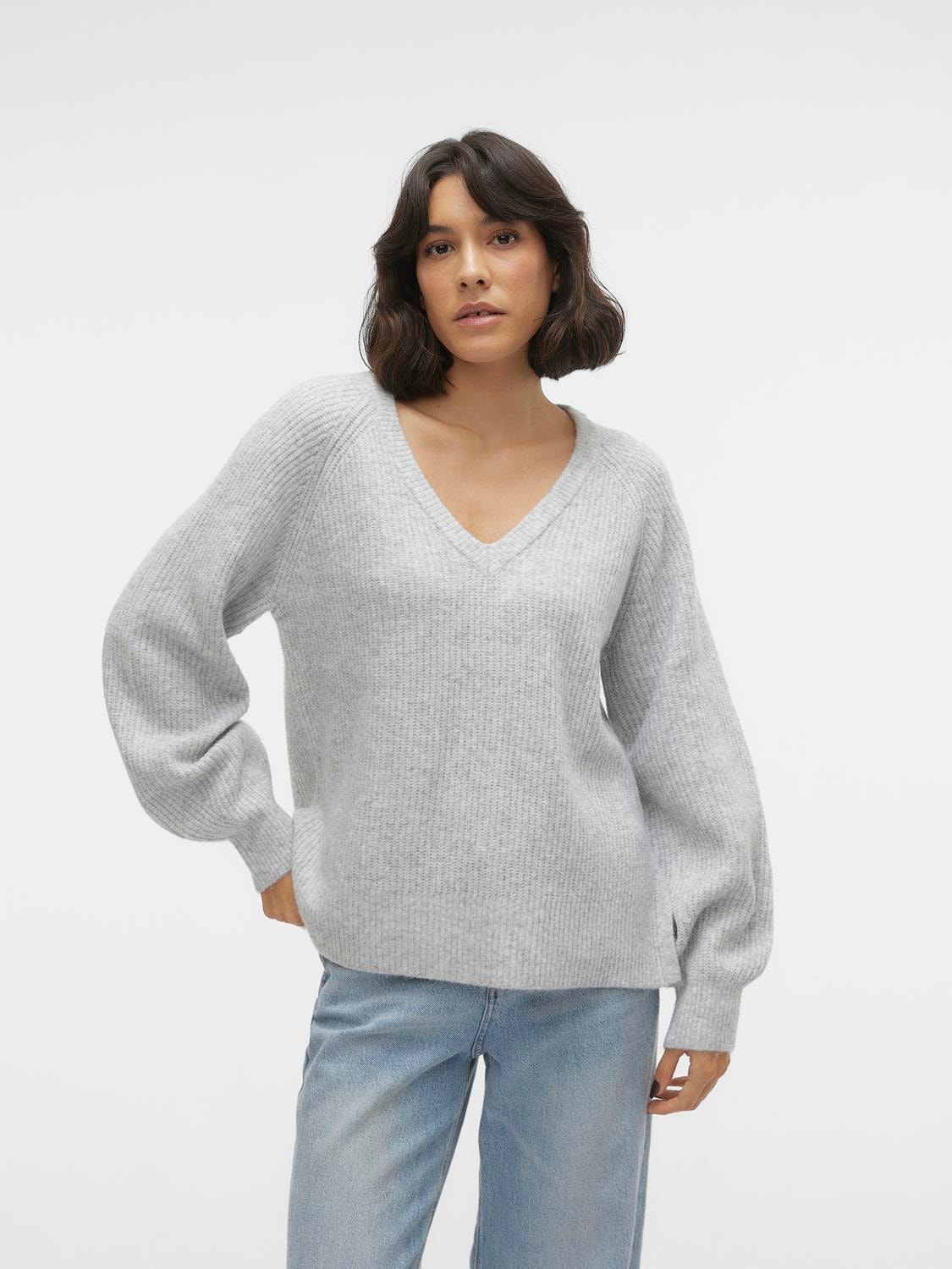 Vero Moda VMSTAZIE Pullover -Light Grey Melange - 10309841