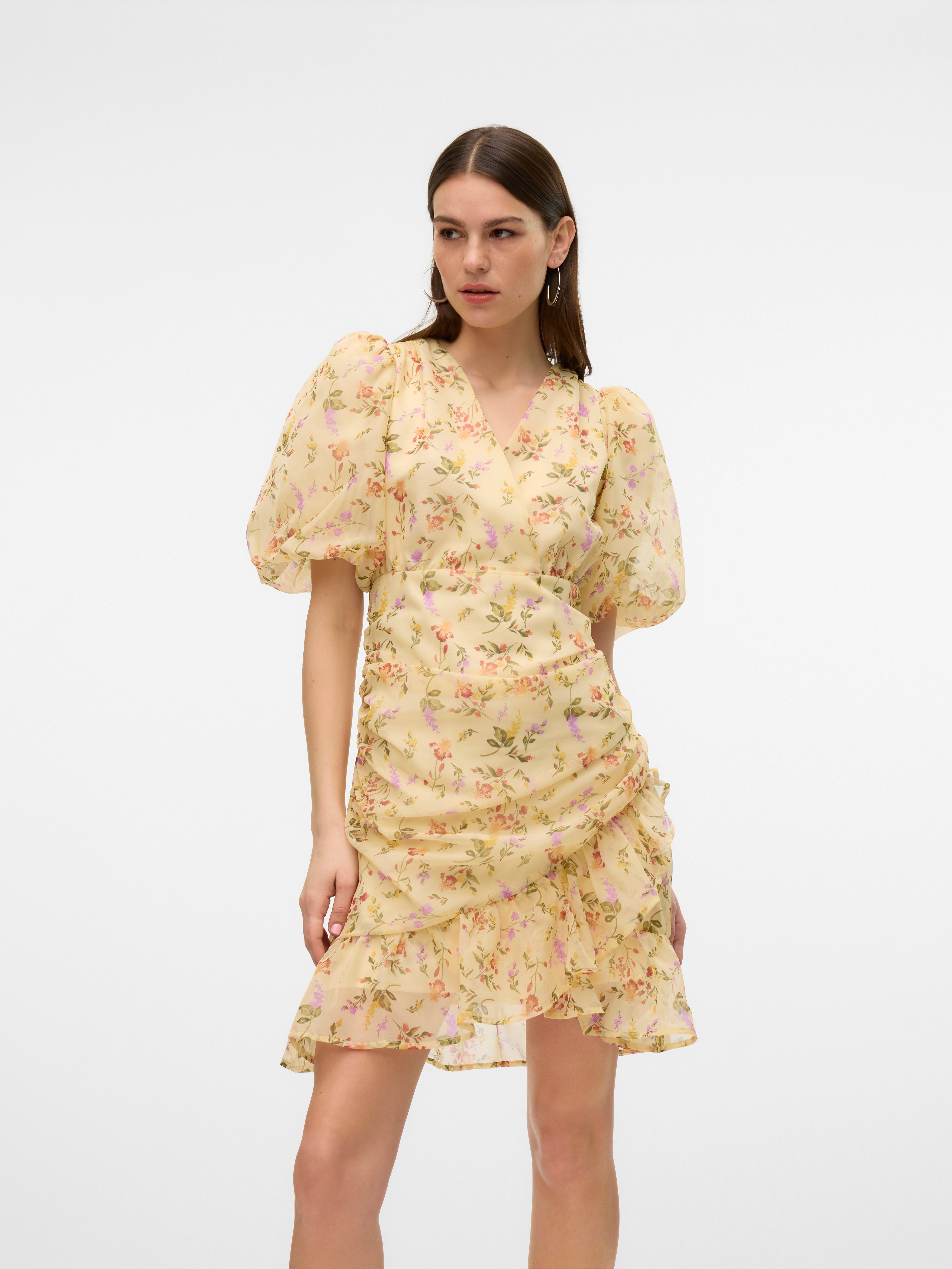 Vero Moda dam klänningVMLIVA - Bright Green Big Flower