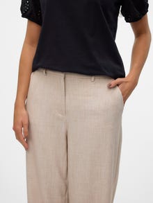 Vero Moda VMMELINA High rise Trousers -Oatmeal - 10309879