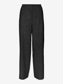 Vero Moda VMMELINA Høyt snitt Bukser -Dark Grey Melange - 10309879