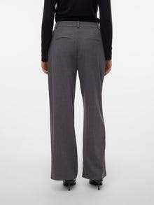 Vero Moda VMMELINA Høyt snitt Bukser -Dark Grey Melange - 10309879