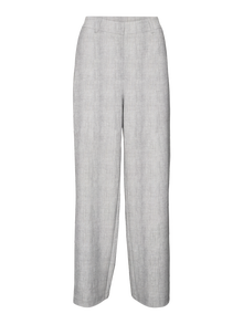 Vero Moda VMMELINA Vita alta Pantaloni -Light Grey Melange - 10309879