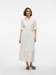 Vero Moda VMAVALON Długa sukienka -Snow White - 10309934