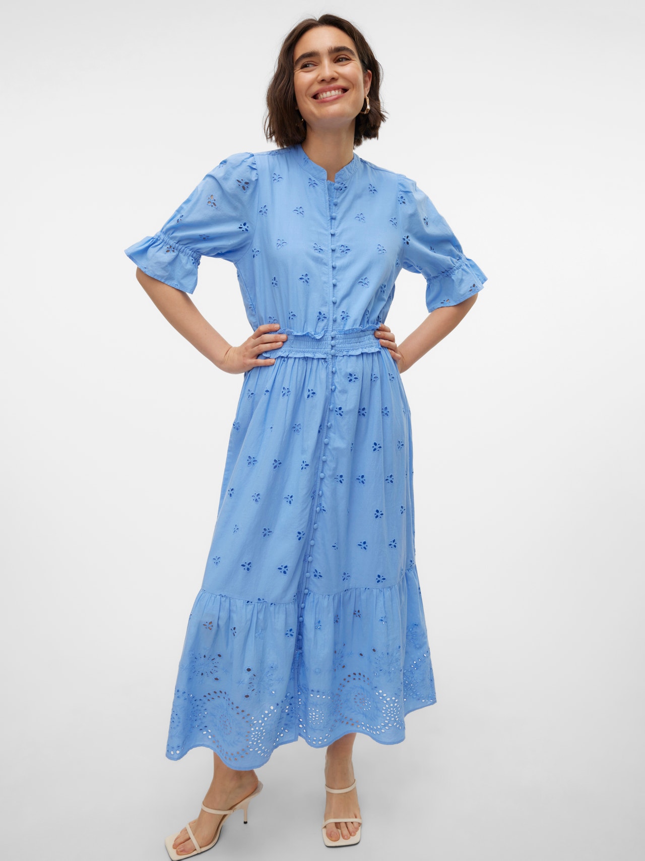 Vero Moda VMAVALON Lång klänning -Cornflower Blue - 10309934