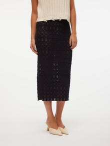Vero Moda VMFABIENNE Vita alta Gonna lunga -Black - 10309955