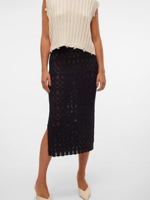 Vero Moda VMFABIENNE Vita alta Gonna lunga -Black - 10309955