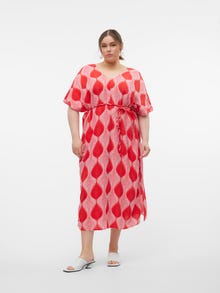 Vero Moda VMCTULA Long dress -Goji Berry - 10310002