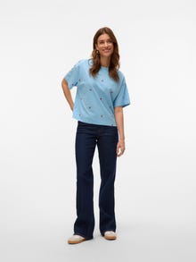 Vero Moda AWZORA T-Shirt -Airy Blue - 10310044