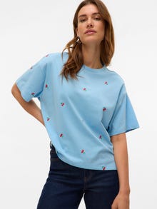 Vero Moda AWZORA T-Shirt -Airy Blue - 10310044