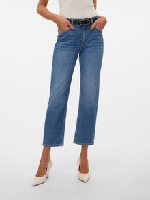 Vero Moda VMELIA Korkea vyötärö Straight fit Farkut -Medium Blue Denim - 10310068