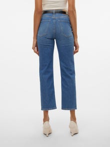 Vero Moda VMELIA Korkea vyötärö Straight fit Farkut -Medium Blue Denim - 10310068