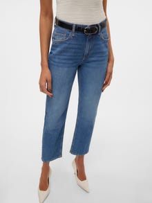 Vero Moda VMELIA Korkea vyötärö Straight fit Farkut -Medium Blue Denim - 10310068