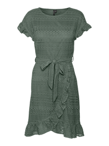 Vero Moda VMCHONEY Kort klänning -Laurel Wreath - 10310080