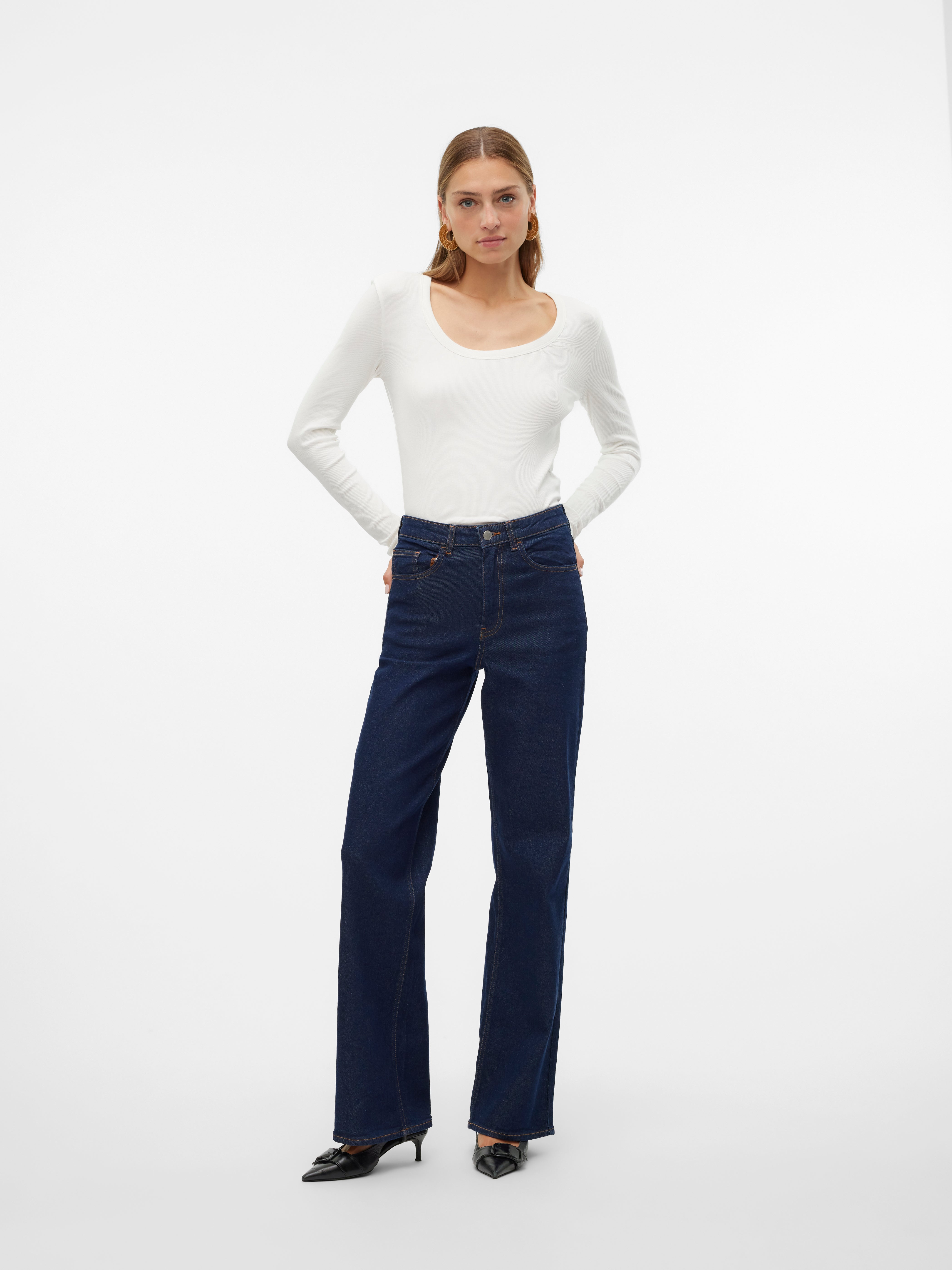 VMREBECCA Taille extra haute Wide Fit Jeans