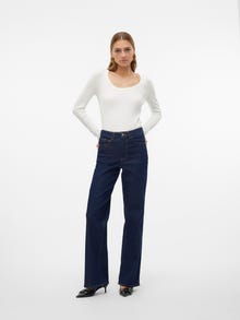Vero Moda VMREBECCA Super high rise Wide Fit Jeans -Dark Blue Denim - 10310088