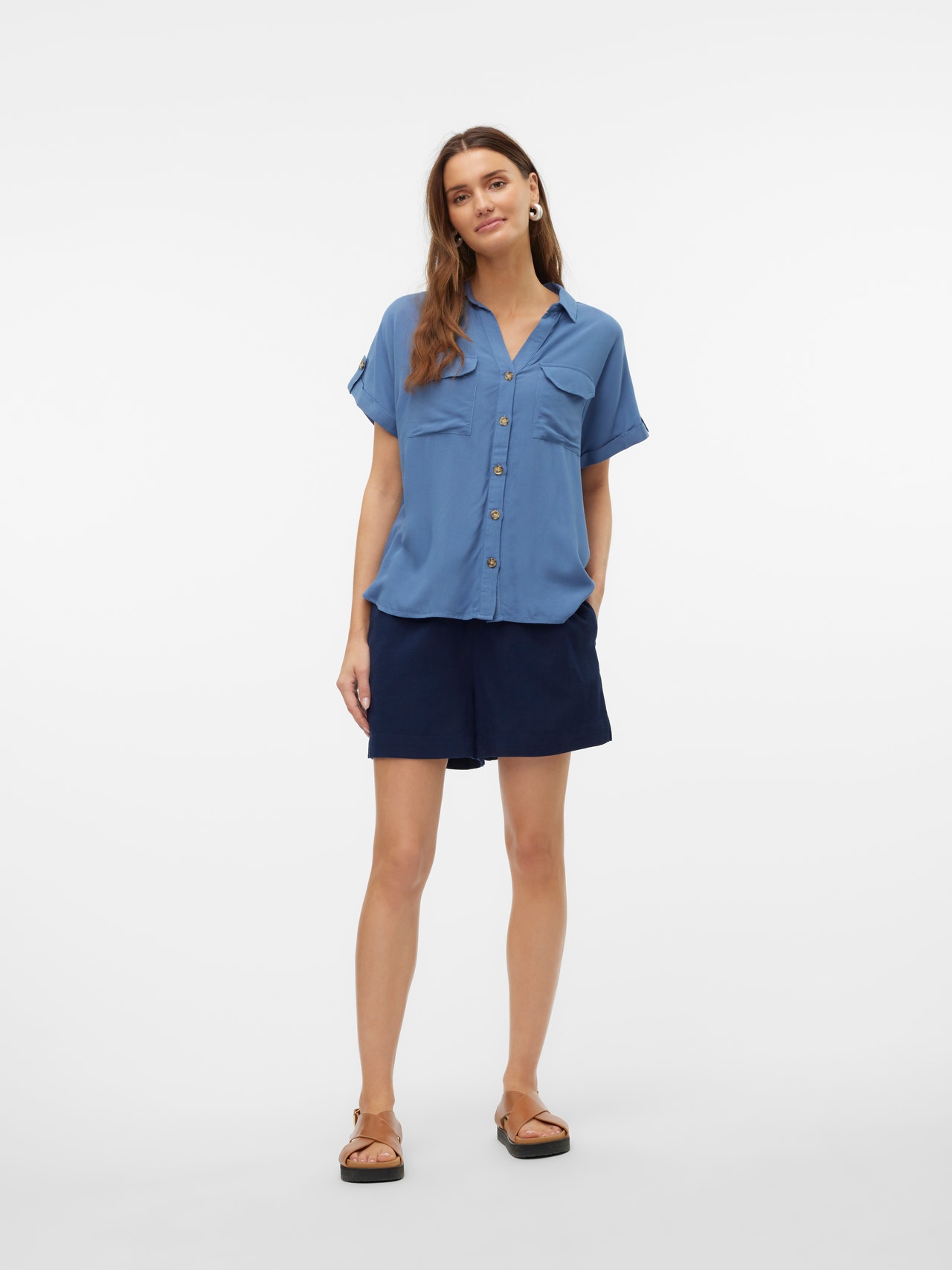 Vero Moda VMBUMPY Skjorte -Coronet Blue - 10310139