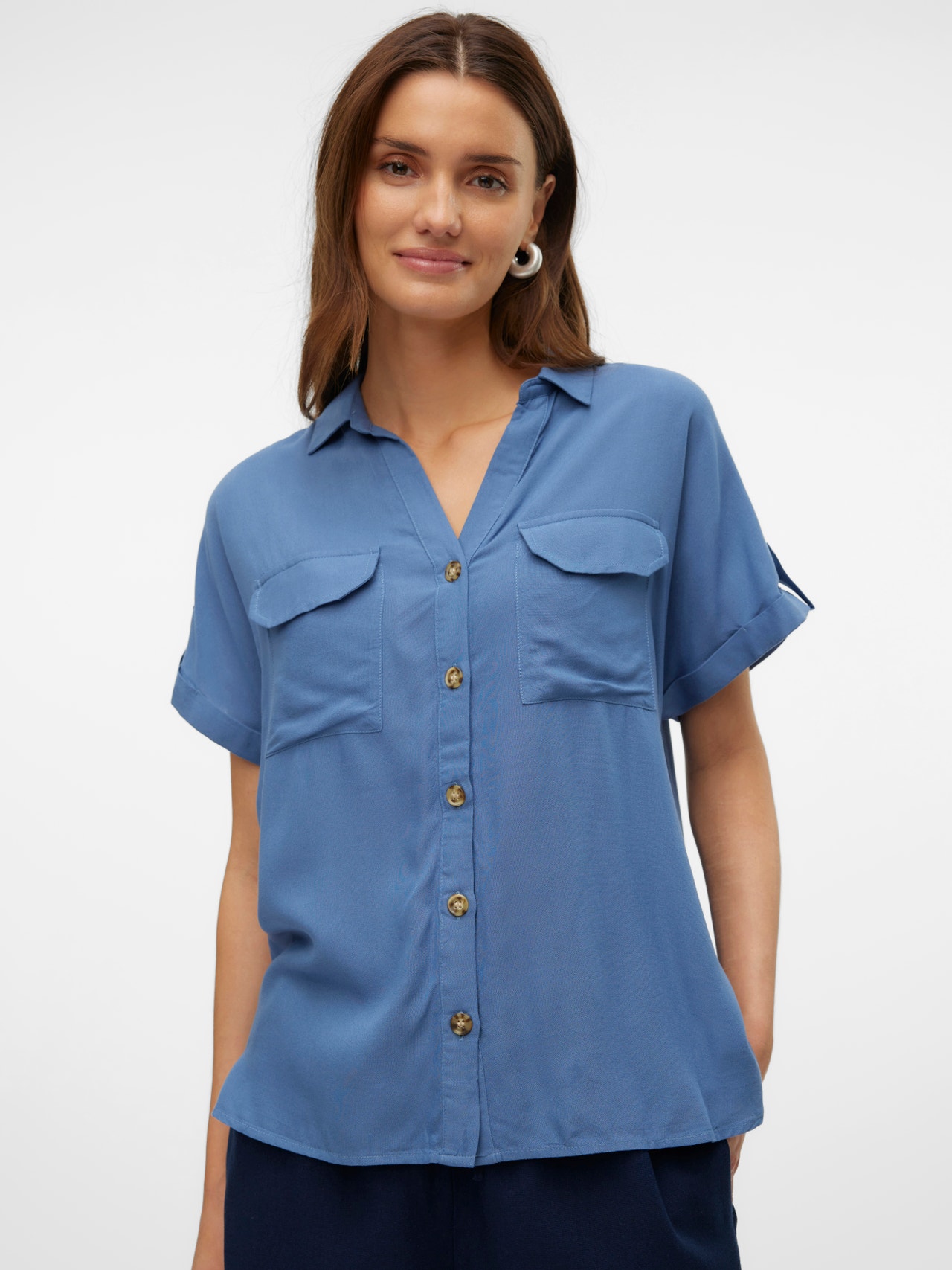 Vero Moda VMBUMPY Skjorte -Coronet Blue - 10310139
