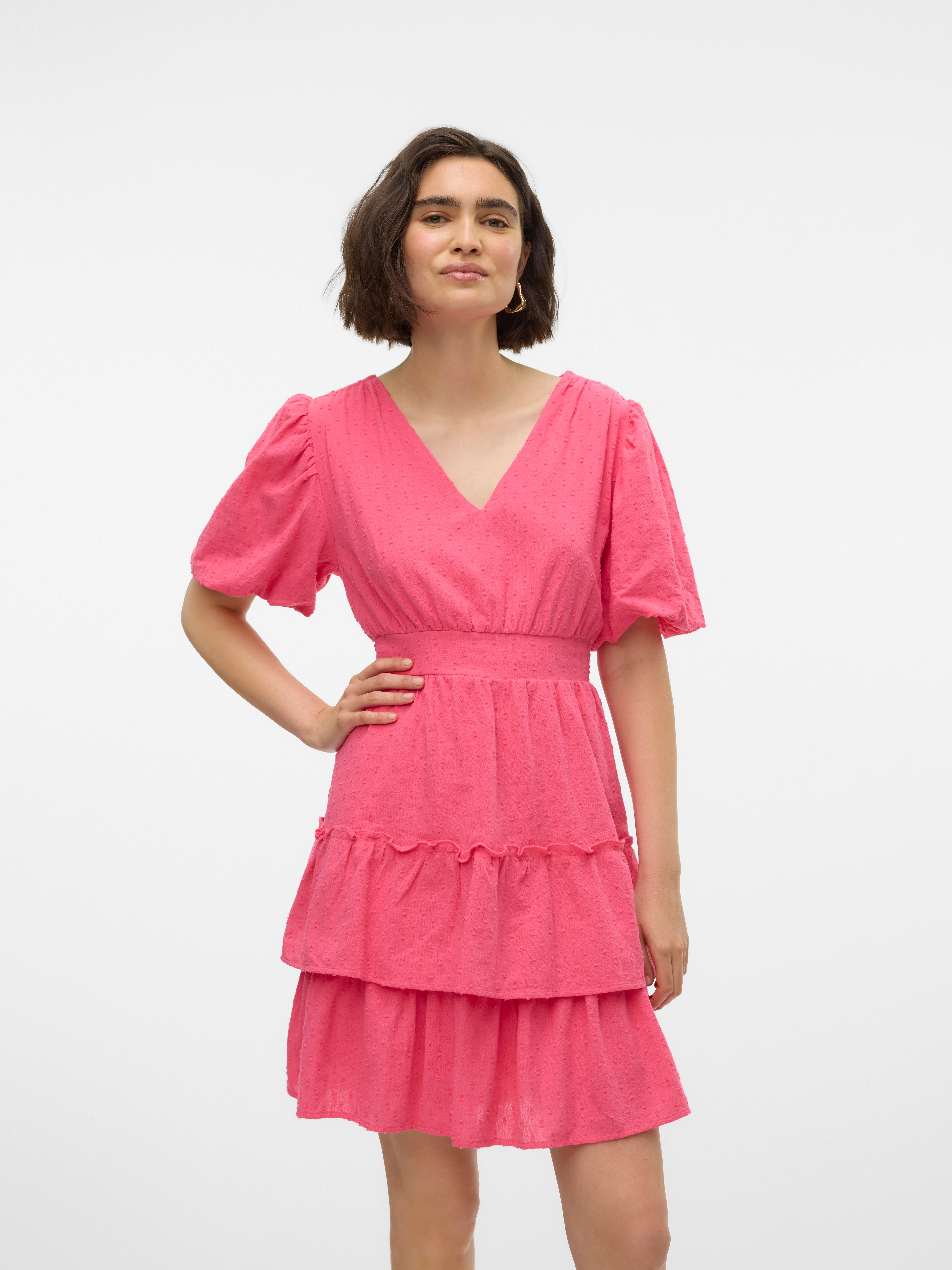 VMLARISA Korte jurk Midden Roze Vero Moda