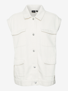Vero Moda VMYOLANDA Denim top -Ecru - 10310192