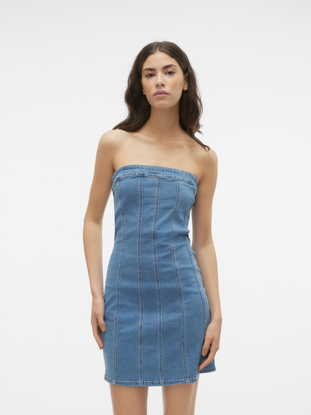 Vero Moda VMZOIE Kurzes Kleid -Light Blue Denim - 10310272