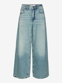 Vero Moda VMROWAN Hohe Taille Weit geschnitten Jeans -Medium Blue Denim - 10310282