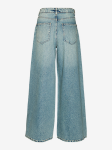 Vero Moda VMROWAN Hohe Taille Weit geschnitten Jeans -Medium Blue Denim - 10310282