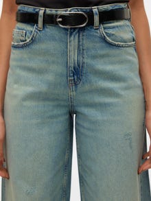 Vero Moda VMROWAN Hohe Taille Weit geschnitten Jeans -Medium Blue Denim - 10310282