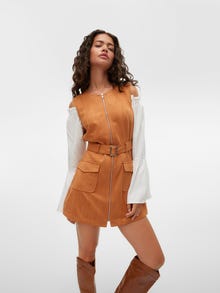 Vero Moda SNMALLY Robe courte -Cherry Mahogany - 10310318