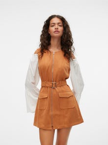 Vero Moda SNMALLY Robe courte -Cherry Mahogany - 10310318
