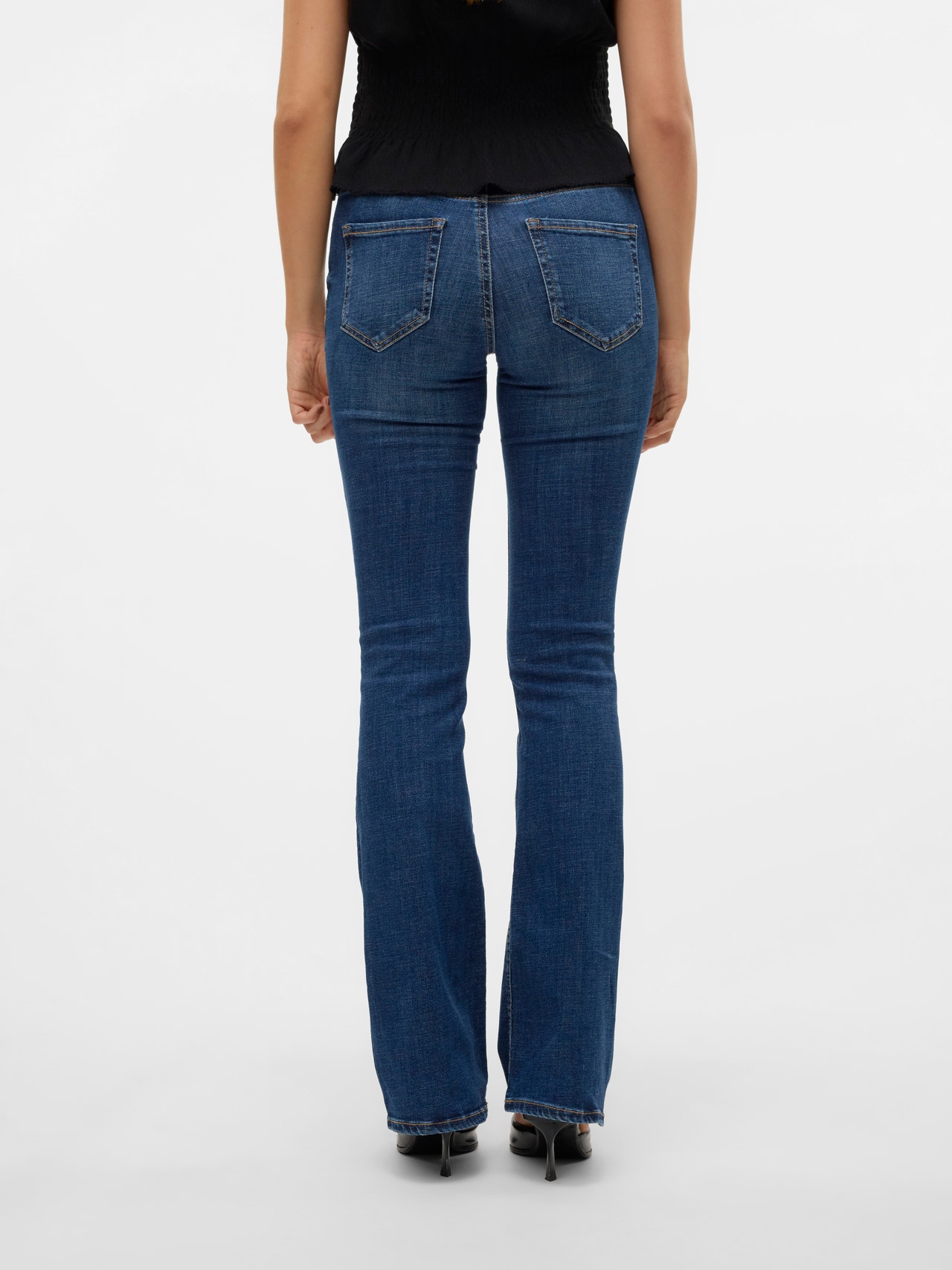Jeans Flared Vero Moda Vmflash Mr Flared Li170 Ga Noos Donna - Vestibilità Vita Media, Colore Scuro