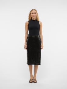 Vero Moda VMKAJE Midi skirt -Black - 10310535