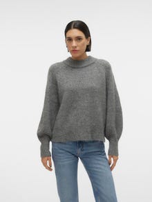 Vero Moda VMTINI Pullover -Medium Grey Melange - 10310542