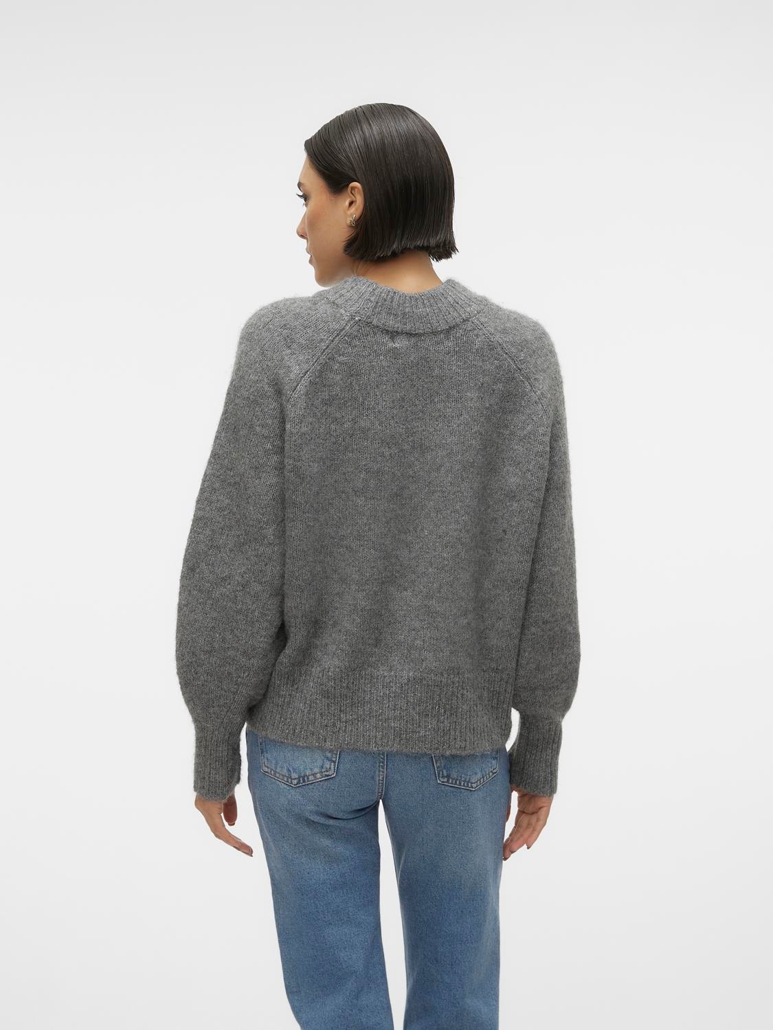 Vero Moda VMTINI Sweter -Medium Grey Melange - 10310542