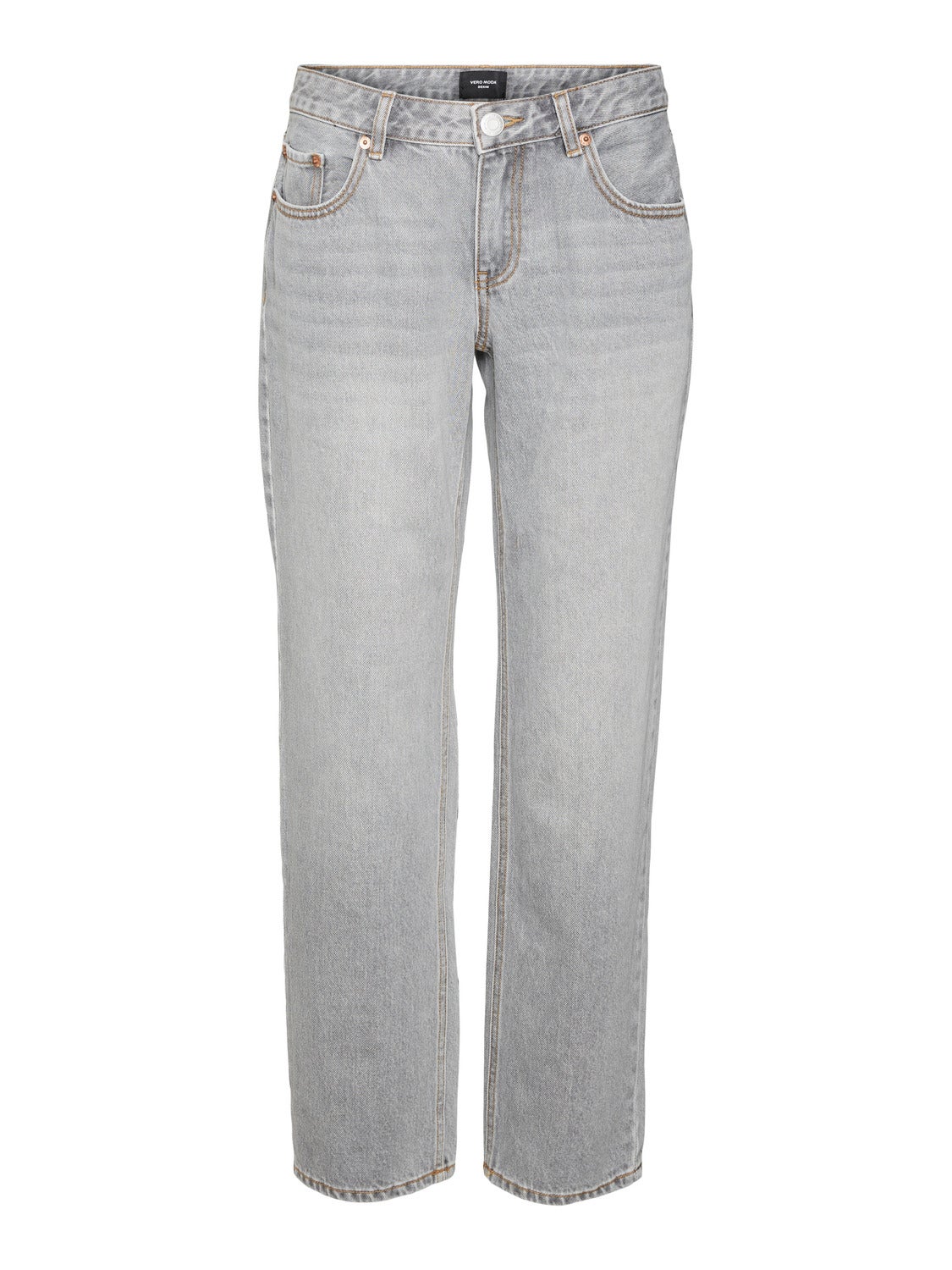 VMPAM Niedrige Taille Gerade geschnitten Jeans | Mittelgrau | Vero 