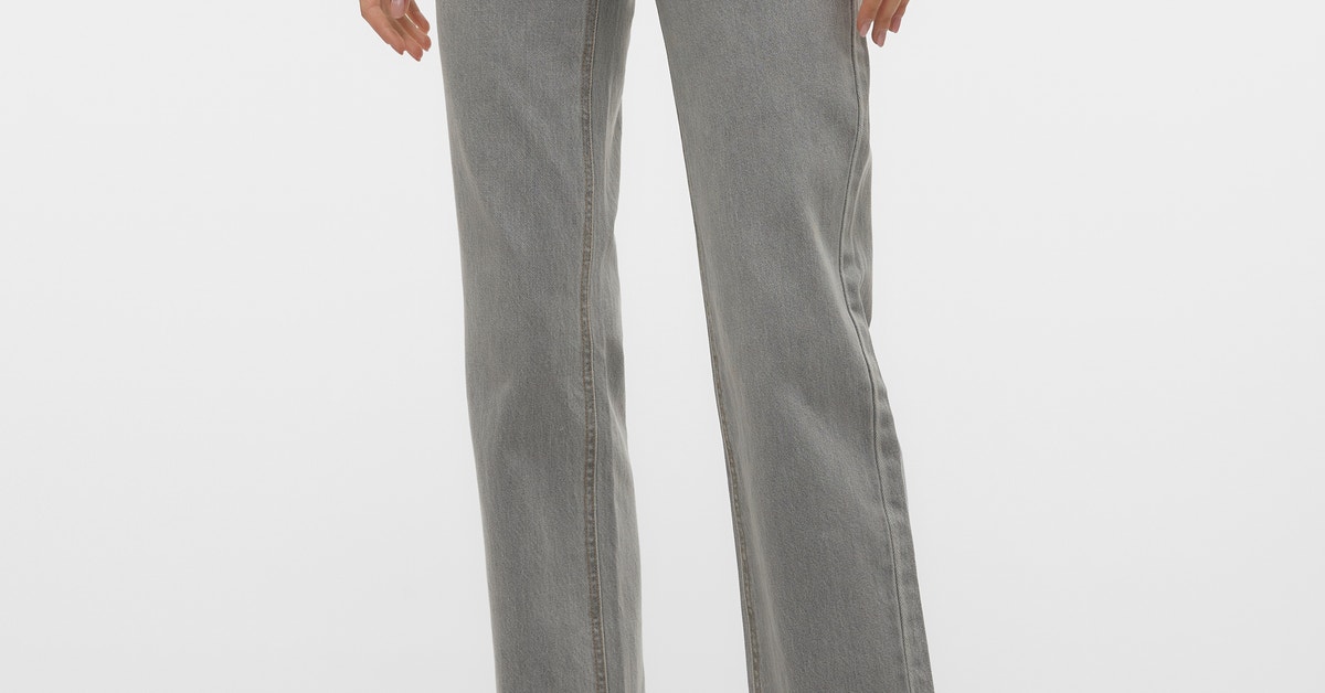 VMPAM Low rise Straight fit Jeans Midden Grijs Vero Moda®