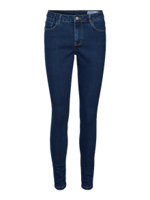Vero Moda VMELLY Mid rise Skinny fit Jeans -Dark Blue Denim - 10310613