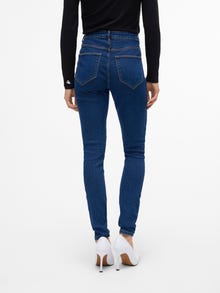 Vero Moda VMELLY Mid rise Skinny fit Jeans -Dark Blue Denim - 10310613