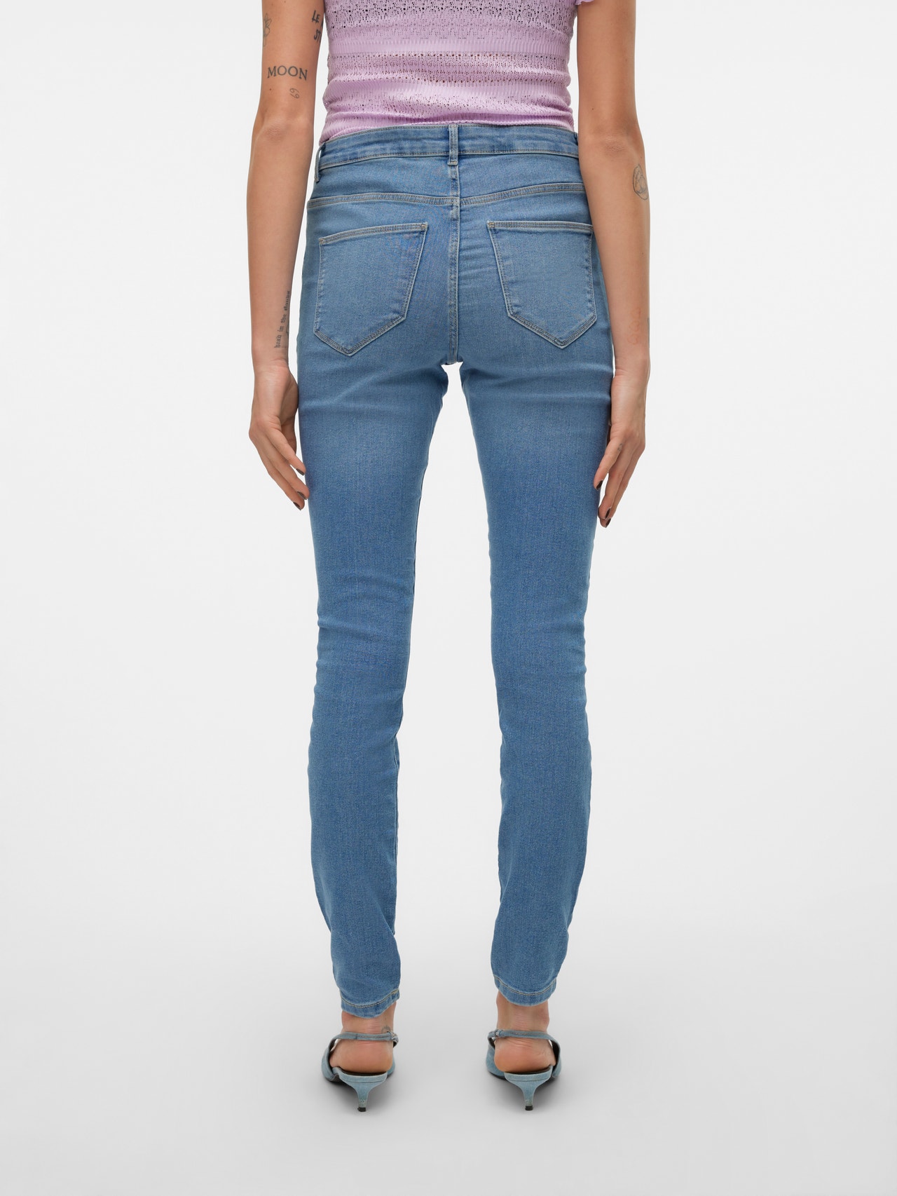 Vero Moda VMELLY Krój skinny Jeans -Medium Blue Denim - 10310613