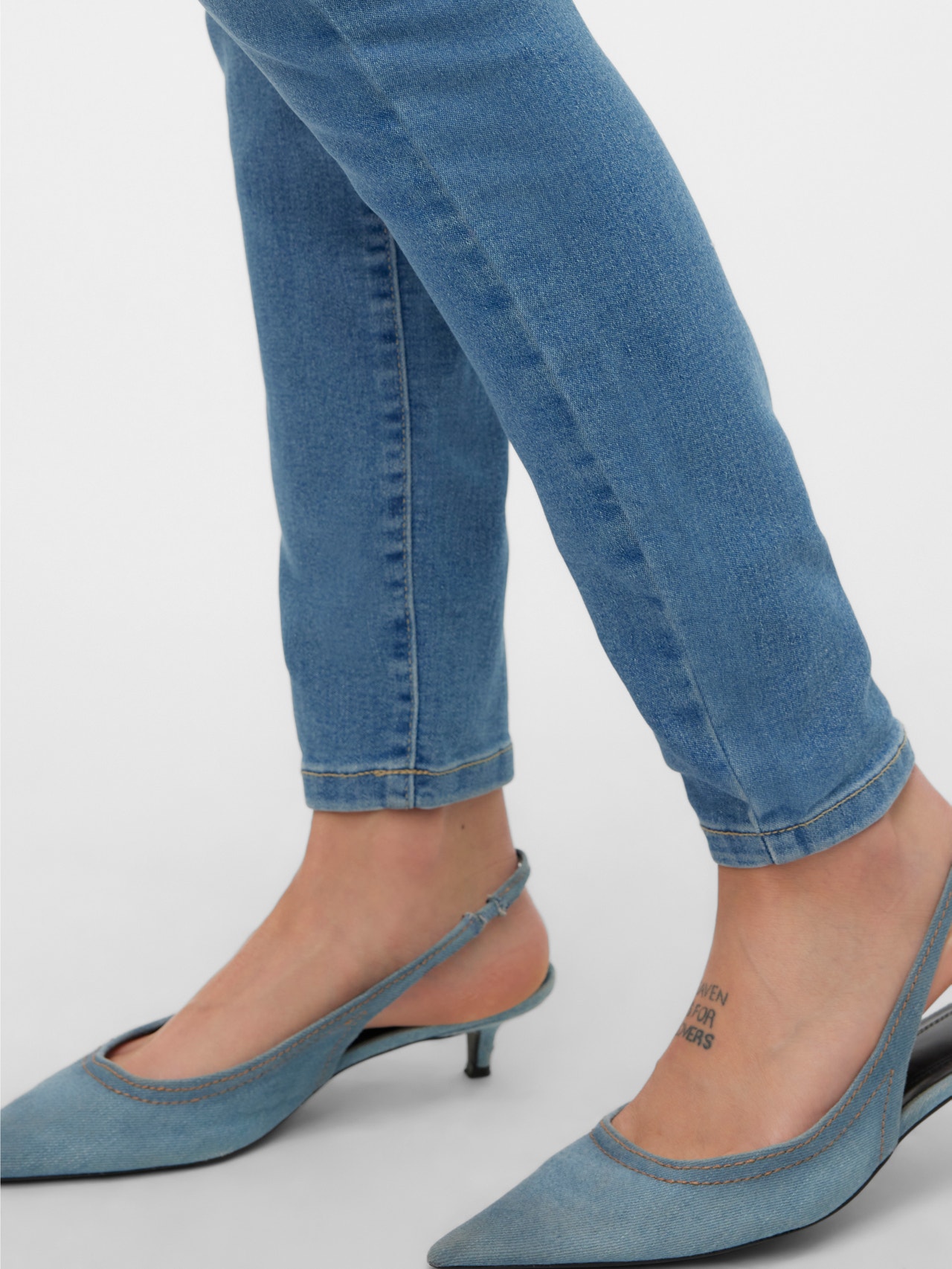 Vero Moda VMELLY Mid rise Skinny fit Jeans -Medium Blue Denim - 10310613