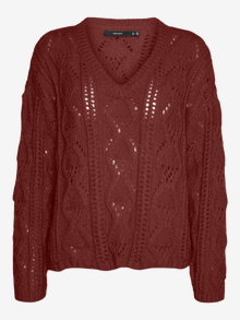 Vero Moda VMNEWERINSTRUCTURE Pullover -Fired Brick - 10310642