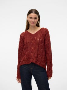 Vero Moda VMNEWERINSTRUCTURE Pullover -Fired Brick - 10310642