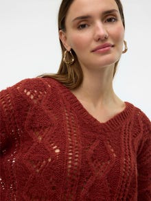 Vero Moda VMNEWERINSTRUCTURE Pullover -Fired Brick - 10310642
