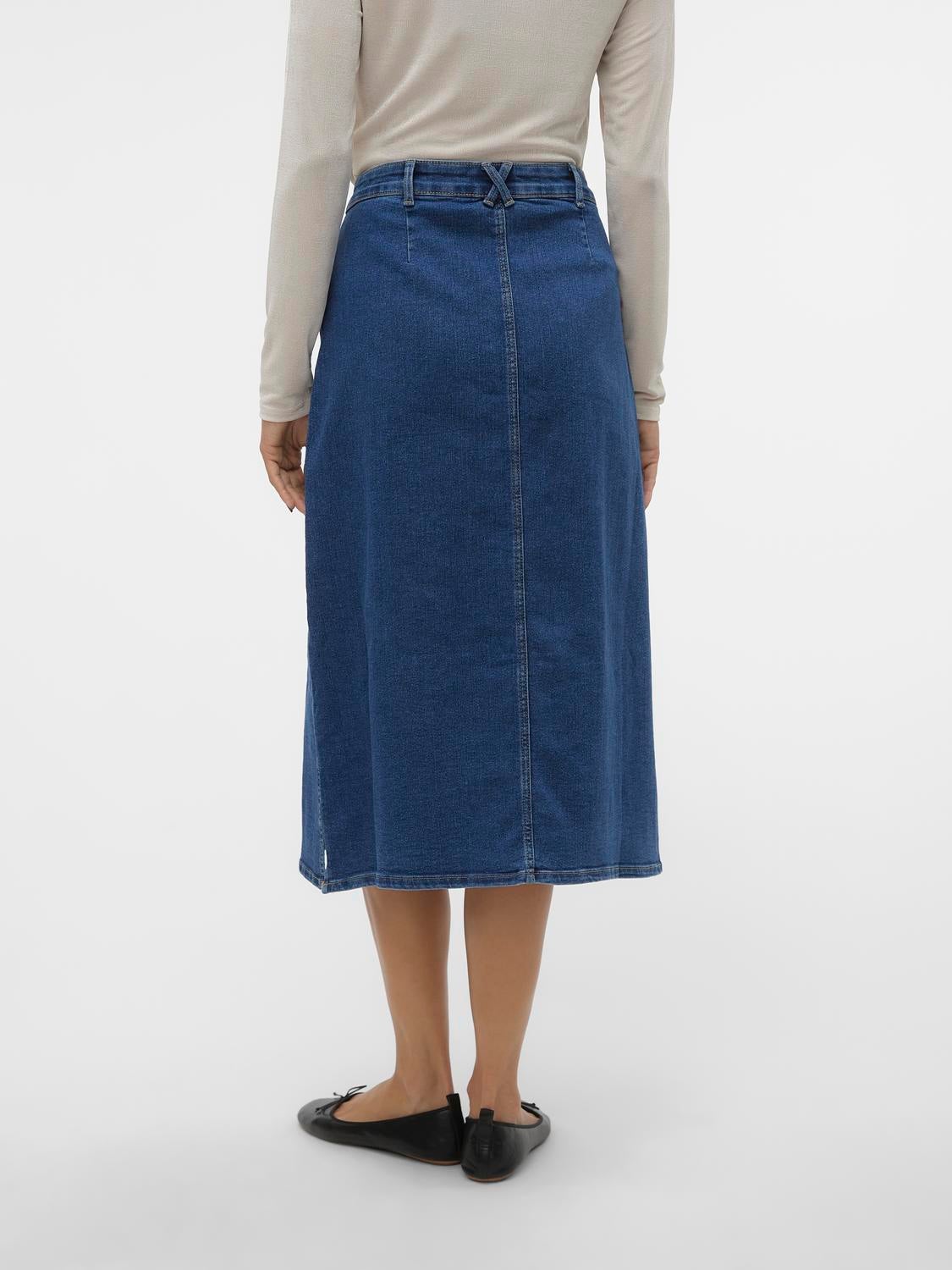 Long blue shop jean skirts 40